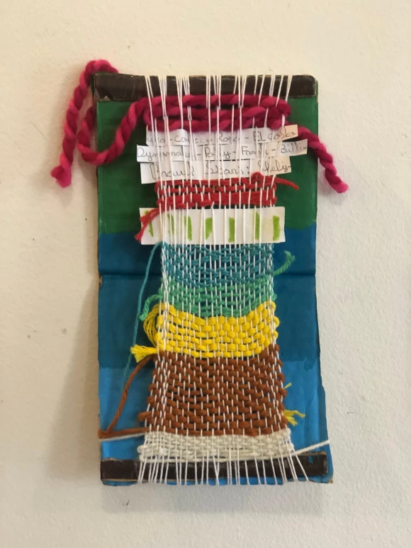 "Trames", atelier de l'artiste Sanaa Mejjadi. 