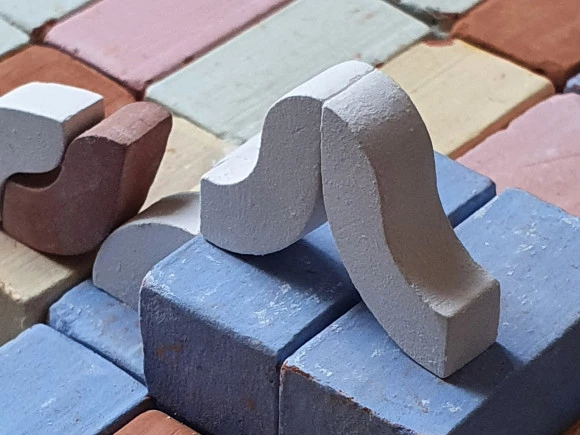 "Empreintes et blocs de couleur", atelier de l'artiste Suzy Lelièvre.