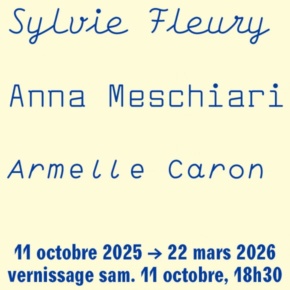 Vernissage des expositions de Sylvie Fleury, Anna Meschiari et Armelle Caron 