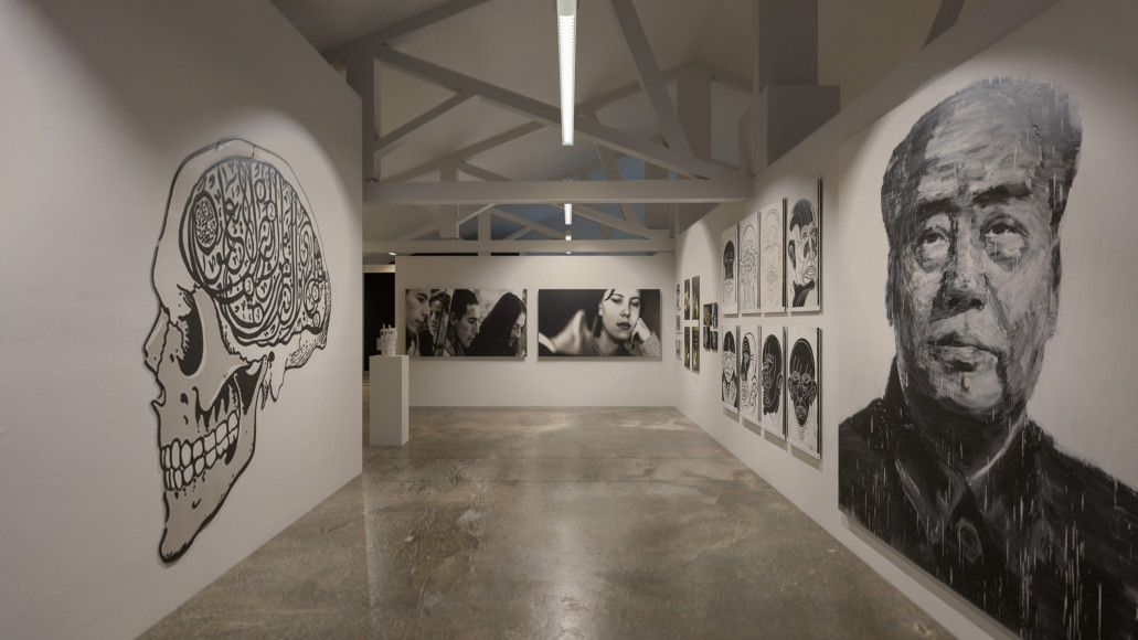 "Stop The Machine !" De l'IA, de A à Z, de 1968 à aujourd'hui, de 4000 à 400 œuvres…", exposition anniversaire des 20 ans du Mrac Occitanie, Sérignan, 2026. Simulation 3D, La Société Molle © Jean-Baptiste Lepeltier