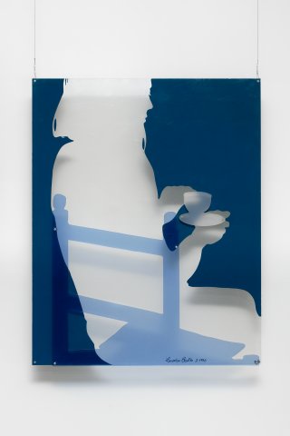 "Sans titre", 1966. Peinture sur plexiglas, 94 × 75 cm. Collection Victor Pinto da Fonseca (Portugal).
