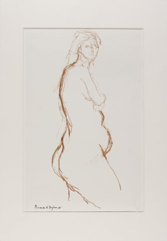 Bernard Dufour, "Sans titre", 2005. Encre sur papier, 50 x 32,5 cm. Collection Mrac Occitanie, Sérignan.