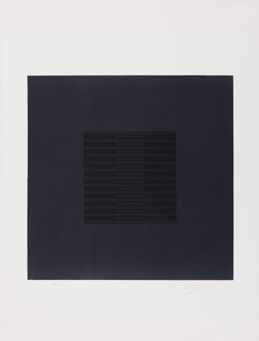 Maud Peauït, "Sans souci (noir et gris)", 1998. Gravure sur papier 65,5 x 50 cm. © droits réservés. Photo JC Lett. Collection du Mrac Occitanie, Sérignan 