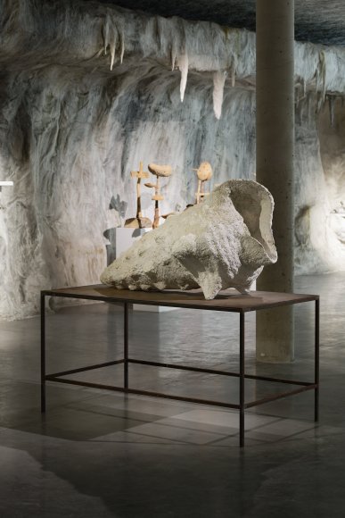 Vue de l'exposition « , My Prehistoric Past », Laurent Le Deunff, Mrac Occitanie Sérignan, 2021. Photographe : Aurélien Mole.
