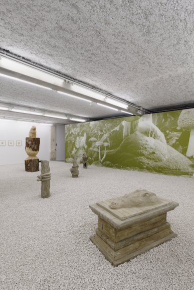 Vue de l'exposition « , My Prehistoric Past », Laurent Le Deunff, Mrac Occitanie Sérignan, 2021. Photographe : Aurélien Mole.