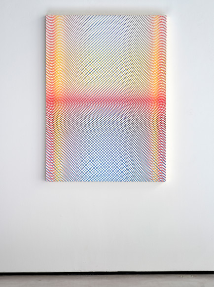 Philippe Decrauzat, "Screen paintings", 2024, acrylique sur toile, copyright Cayon Galeria.