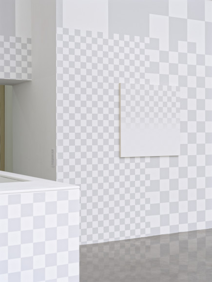 Philippe Decrauzat, vue d'exposition, "Intercisio". Mrac Occitanie, Sérignan, 2026. Photo : Aurélien Mole.