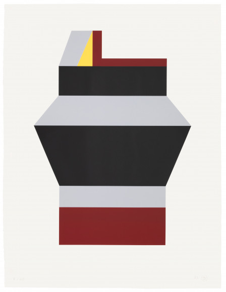 Nathalie Du Pasquier, "BOUM", 2022, Sérigraphie sur Velin d'Arches 400 gr., 160 x 120 cm, Musée régional d'art contemporain Occitanie, Sérignan, photo : Tchikebe, © Nathalie du Pasquier