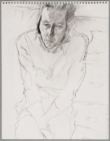René Caussanel, "Delphine", 2000. Crayon sur papier 42 x 32 cm. Photo Jean-Paul Planchon © droits réservés Collection Mrac Occitanie