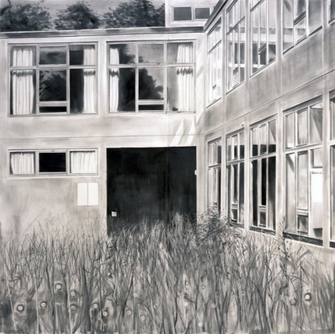 Yves Bélorgey, "Graphite sur papier", 240 x 240 cm (format image) 250 x 270 (format papier)