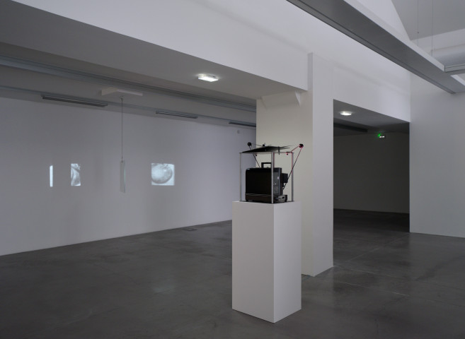 Philippe Decrauzat, vue d'exposition, "Intercisio". Mrac Occitanie, Sérignan, 2026. Photo : Aurélien Mole.