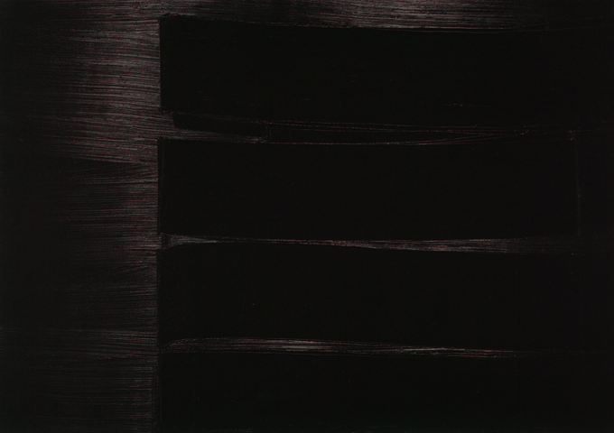 Pierre Soulages, "Peinture, 162 x 230 cm, 17 janvier 1980", 1980, peinture, huile sur toile, 162 x 230 cm, Collection Frac Occitanie Montpellier, photo François Lagarde © Adagp, Paris, 2026