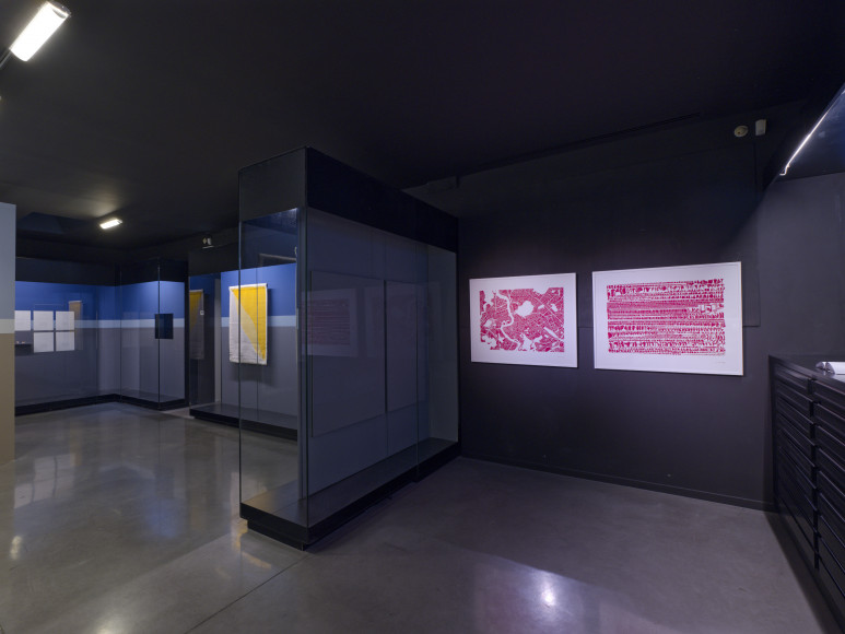 Armelle Caron, vue de l'exposition « Le ressac des cahiers jaunes », Mrac Occitanie, Sérignan, 2025. Photo : Aurélien Mole