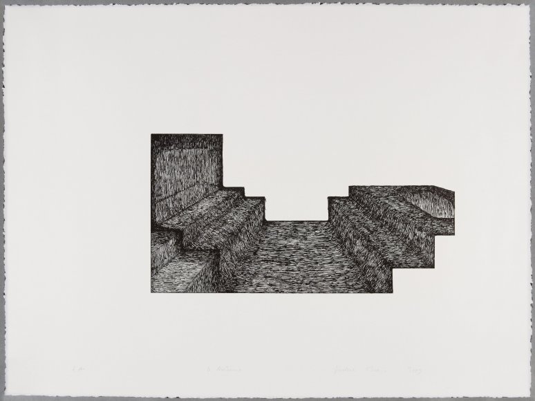 Frédéric Khodja, "Le Nocturne", 2008-2009. Lithographie sur vélin de Rives 56 x 76 cm. © droits réservés. Photo. Jean-Paul Planchon. Collection Mrac Occitanie