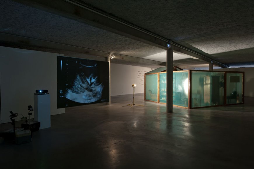 "Alerte météo", Vue de l'exposition au Mrac, Sérignan, 2010. Photographie Jean-Paul Planchon
